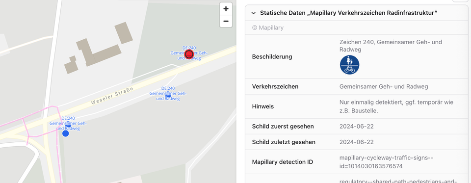 Screenshot TILDA Geo Verkehrszeichen